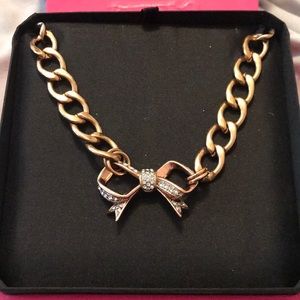 Juicy couture bow necklace Rose Gold